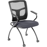 Lorell+Mesh+Back+Nesting+Training%2FGuest+Chairs
