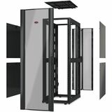 APC by Schneider Electric NetShelter SX Rack Cabinet - For Server, Storage - 42U Rack Height x 19" (482.60 mm) Rack Width - Floor Standing - Black - Steel - 3010 lb (1365313.03 g) Maximum Weight Capacity - 2250 lb (1020582.83 g) Dynamic/Rolling Weight Capacity - 3000 lb (1360777.11 g) Static/Stationary Weight Capacity 