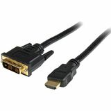 StarTech.com 3 ft HDMI to DVI-D Cable - M/M - Connect an HDMI-enabled output device to a DVI-D display, or a DVI-D output device to an HDMI-capable display - DVI to HDMI Cable - 3 ft HDMI to DVI-D Cable - HDMI to DVI Adapter Cable - HDMI to DVI Converter Cable - 1x DVI-D Male 1x HDMI Male 3ft
