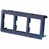 Ortronics TracJack Adapter Plate For Furniture Opening, Rear Load Three-Port, Black - 3 x Total...