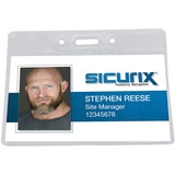 SICURIX+Vinyl+Punched+ID+Badge+Holders+-+Horizontal