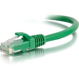 C2G 6in Cat6 Snagless Unshielded (UTP) Ethernet Network Patch Cable - Green - 6" Category 6 Network Cable for Network Device - First End: 1 x RJ-45 Network - Male - Second End: 1 x RJ-45 Network - Male - Patch Cable - Gold Plated Contact - Green