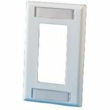 Ortronics Stylistics Plastic Cover Plate, Single Gang - 1 x Total Number of Socket(s) - 1-gang -...