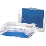 Officemate+Clear+Wave+2-way+Desktop+Organizer