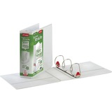 Cardinal Speedy XtraLife Slant-D Ring Binders - 3" Binder Capacity - Letter - 8 1/2" x 11" Sheet Size - D-Ring Fastener(s) - 2 Pocket(s) - Polyolefin-covered Chipboard - White - Recycled - Non-stick, Locking Ring, Spine Label, Clear Overlay, Split Resista
