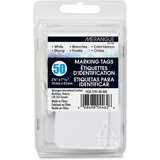 Merangue 50 Pack White Strung Tags - 1.69" (42.90 mm) Length x 2.75" (69.80 mm) Width - Rectangular - String Fastener - 50 / Pack