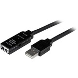 StarTech.com 25m USB 2.0 Active Extension Cable - M/F - Extend the distance between a computer and a USB 2.0 device by 25 meters - USB 2.0 Active Extension Cable - 25m USB Active Repeater Cable - USB 2.0 Active Extender - USB A Male to USB A Female Extension Cable - USB Active Extension Cable - Black 80ft