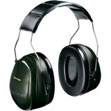Peltor Optime 101 Over-the-Head Earmuffs, Hearing Conservation H7A 10 EA/Case - Adjustable Height - Noise Reduction Rating Protection - Acrylonitrile Butadiene Styrene (ABS), Acrylonitrile Butadiene Styrene (ABS) - Green, Black - 1 Each