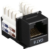 Black Box CAT6 Value Line Keystone Jack, Black - 1 x RJ-45 Network Female - Black