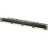 Ortronics Clarity Cat6a 24 Port Flat Panel - 24 Port(s) - 24 x RJ-45 - 1U High - Black -...