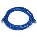 Monoprice 10FT 24AWG Cat6A 500MHz STP Ethernet Bare Copper Network Cable - Blue