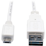 Tripp Lite by Eaton Universal Reversible USB 2.0 Cable (Reversible A to 5Pin Micro B M/M) White 3 ft. (0.91 m)