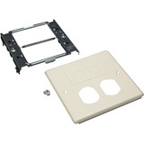 Wiremold 4047 Two-Gang Cover Duplex and Modular Furniture Fitting - 2-gang - Gray - Steel (G4047BF)