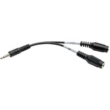 Tripp Lite by Eaton 3.5 mm 3-Position to 3.5 mm 4-Position Audio Headset Splitter Adapter Cable (2xF/M) 6 in. (15.2 cm)