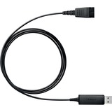 Jabra LINK 230 USB Adapter - Quick Disconnect/USB Audio Cable for Audio Device, Headset, Phone - First End: 1 x USB Type A - Male - Second End: 1 x Quick Disconnect Audio - Black - 1 Each