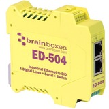 Brainboxes - Ethernet to 4 Digital IO & RS232/422/485 Serial Port & Switch