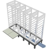 Legrand RIB-3-BGR-32 Rack Equipment Riser Base, 3 Bay, 32"d, Bgr Racks Rib3bgr32 656747143502