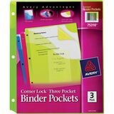 Avery%26reg%3B+Corner+Lock+Binder+Pockets%2C+Assorted%2C+3ct+%2875310%29