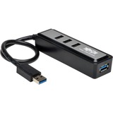 Tripp Lite by Eaton Portable 4-Port USB 3.0 Superspeed Mini Hub w/ Built In Cable