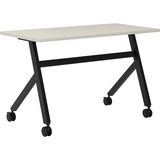 HON Multipurpose Table - Fixed Base - Laminated, Light Gray Top - 48" Table Top Width x 24" Table Top Depth x 1" Table Top Thickness - 29.5" Height - Steel - 1 Each