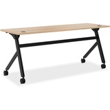 HON Multi-Purpose Table, Flip Base - Laminated, Wheat Top - 72" Table Top Width x 24" Table Top Depth x 1" Table Top Thickness - 29.5" Height - Steel