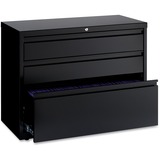 Lorell 36" Box/Box/File Lateral File Cabinet - 36" x 18.6" x 28" - 3 x Drawer(s) for Box, File - A4, Legal, Letter - Lateral - Hanging Rail, Locking Drawer, Ball-bearing Suspension, Magnetic Label Holder, Interlocking, Durable, Reinforced Base, Leveling G