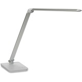 Safco Vamp LED Flexible Light - 16.75" (425.45 mm) Height - 5" (127 mm) Width - LED Bulb - Dimmable, Flexible Neck, USB Charging, Adjustable Brightness - 550 lm Lumens - ABS Plastic, Aluminum - Desk Mountable - Silver