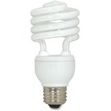Satco 18-watt T2 Spiral CFL Bulb - 18 W - 75 W Incandescent Equivalent Wattage - 120 V AC - 1200 lm - Spiral - T2 Size - White Light Color - E26 Base - 12000 Hour - 4400.3F (2426.8C) Color Temperature - 82 CRI - Energy Saver - 3 / Box