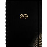 Agenda hebdomadaire à reliure m&eacute;tallique de Basics 11 x 8-1/2 po, noir