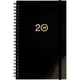 Basics&reg; Weekly Diary Flexible Cover 8" x 5" Bilingual Black