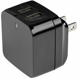 StarTech Travel USB Wall Charger - 2 Port - Black - Universal Travel Adapter - International Power Adapter - USB Charger