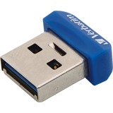 Verbatim 64GB Store 'n' Stay Nano USB 3.0 Flash Drive - Blue - 64 GB - USB 3.2 (Gen 1) - Blue - Lifetime Warranty - 1 Each