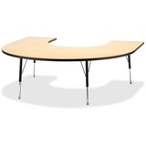 Jonti-Craft Berries Adult Black Edge Horseshoe Table