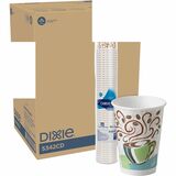 Dixie PerfecTouch 12 oz Insulated Paper Hot Coffee Cups by GP Pro