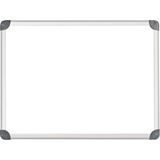 Quartet Euro Magnetic Erase Board - 36" (3 ft) Width x 24" (2 ft) Height - White Surface - Anodized Satin Aluminum Frame - Rectangle - 1 Each