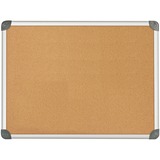 Quartet Euro Bulletin Board - 36" (914.40 mm) Height x 48" (1219.20 mm) Width - Mounting System - Anodized Aluminum Frame - 1 Each