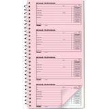 Blueline 400 Messages (10"3/4 x 5"3/4), French - Spiral BoundCarbonless Copy - 5 3/4" (14.6 cm) x 10 3/4" (27.3 cm) Sheet Size - Pink, White - White Cover - 1 Each