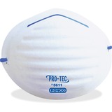 RONCO Safety Masks - Dust, Chemical, Fumes Protection - Polyethylene, Metal, Polypropylene - White - Comfortable, Lightweight, Elastic Strap, Latex-free, Nose Bridge, Adjustable - 50 / Box
