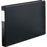 Cardinal XtraLife Slant D-ring Binder - 1" Binder Capacity - Tabloid - 11" x 17" Sheet Size - 80 Sheet Capacity - D-Ring Fastener(s) - 2 Internal Pocket(s) - Chipboard - Black - Non-stick, Durable, Crack Resistant, Sturdy, Locking Ring - 1 Each