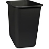 Storex Washable 28qt Plastic Waste Basket - 26.50 L Capacity - 15" Height x 14.2" Width x 10.3" Depth - Plastic - Black - 1 Each