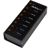 StarTech.com 7 Port USB 3.0 Hub - Desktop or Wall-mountable Metal Enclosure - Connect 7 high-performance devices to your computer or Mac with this compact and rugged hub - 7-Port USB 3 Hub for desktop or travel - Compact durable metal housing - Ideal for MacBook Ultrabook - Transfer large files at up to 5 Gbps - Upright ports