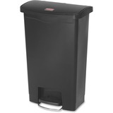 Rubbermaid+Commercial+Slim+Jim+Black+13G+Front+Step+Can
