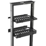 Eaton SB87019D2FB Cable Management Rack-mounted Double Sided Horizontal Manager W/ Cover, 19" Width, 2u, Flat Black 783555106440