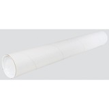 Spicers Mailing Tube with End Caps 36" x 3" White - 36" (914.40 mm) Width x 3" (76.20 mm) Length - White - 30 / Each