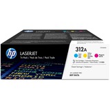 HP 312A (CF440AM) Original Standard Yield Laser Toner Cartridge - Tri-pack - Cyan, Magenta, Yellow - 3 / Carton - 27000 Pages