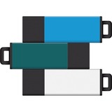 Centon 8GB USB 2.0 Pro2 3Pk (Aqua, Teal. White) - 8 GB - USB 2.0 - Aqua, Teal, White - 3 / Pack