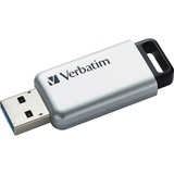 Verbatim+64GB+Store+%27n%27+Go+Secure+Pro+USB+3.0+Flash+Drive+with+AES+256+Hardware+Encryption+-+Silver
