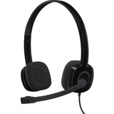 Logitech+H151+Stereo+Headset+with+Rotating+Boom+Mic+%28Black%29+-+Stereo+-+3.5MM+AUDIO+JACK+CONNECTION+-+Wired+-+In-Line+Control+-+22+Ohm+-+20+Hz+-+20+kHz+-+Over-the-head+-+5.9+ft+Cable+-+Black
