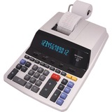 Sharp Calculators EL-2630PIII 12-Digit Commercial Printing Calculator - Independent Memory, Sign Change, Backspace Key, Double Zero, Fixed Decimal - AC Supply Powered - 3.1" x 9" x 13.2" - Off White - 1 Each