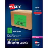 Avery%26reg%3B+Neon+Shipping+Labels%2C+8-1%2F2%22+x+11%22+%2C+100+Labels+%285940%29